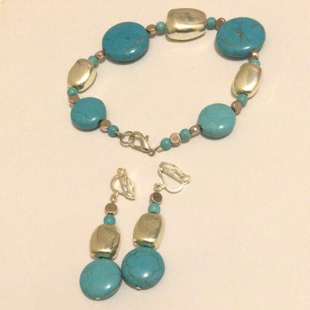 Turquoise and Silver Jewelry Set